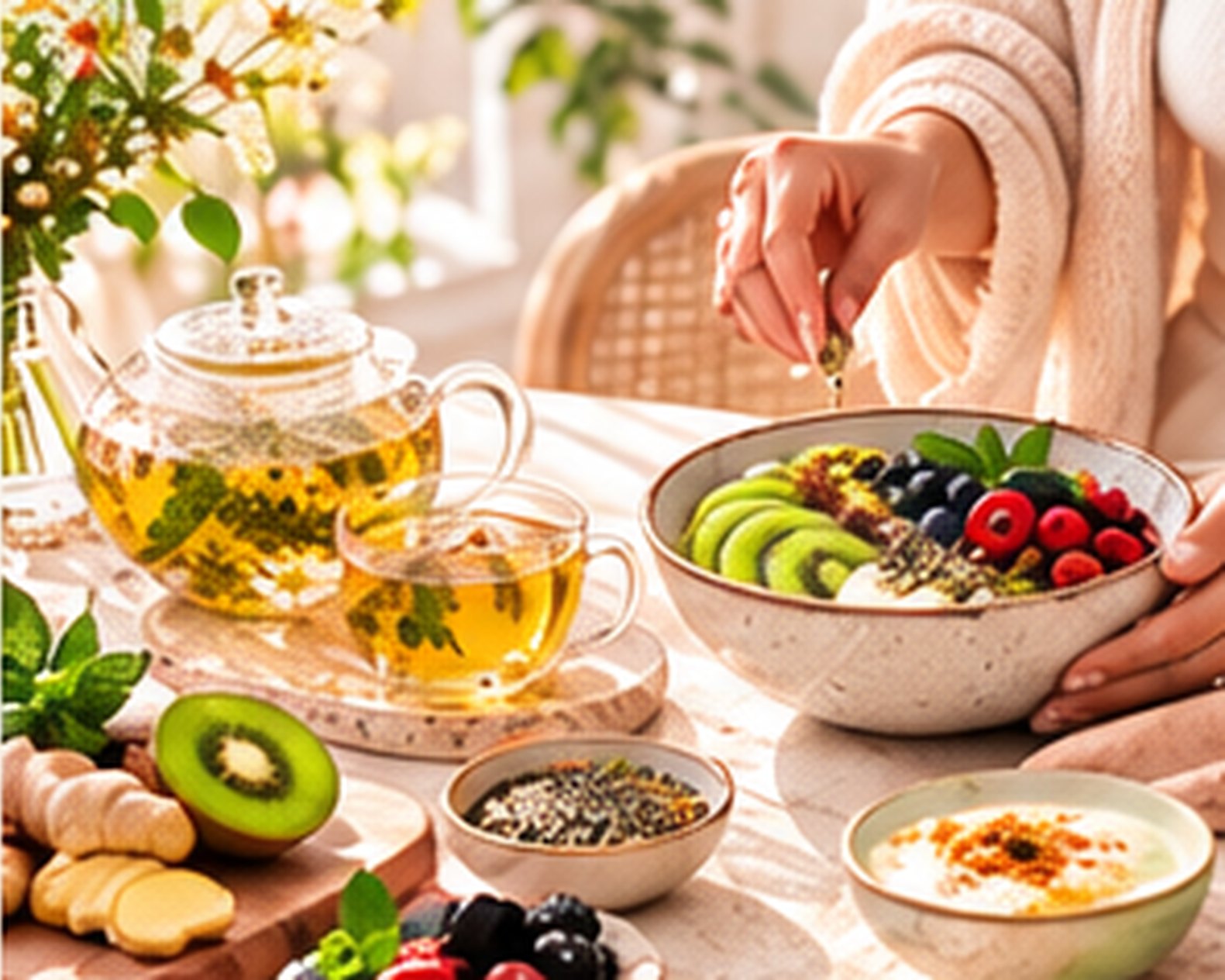 Colorful whole foods for gut health