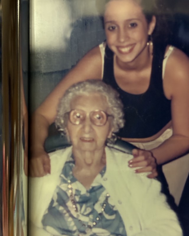A treasured photograph of Jennifer Nicole with her grandmother