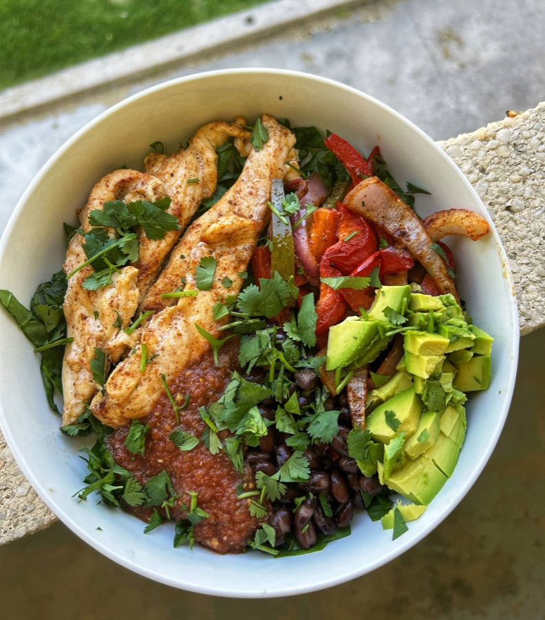 Sheet-Pan Chicken Fajita Bowls