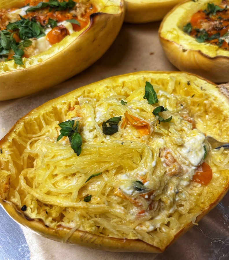 Feta Baked Spaghetti Squash