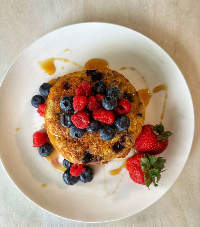 Vanilla Blueberry Pancakes